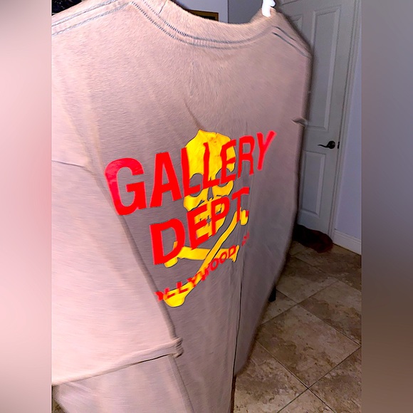 NWT Gallery dept oversized rare to find BROWN tee distressed made in USA ZIP T❤️ - Picture 6 of 17